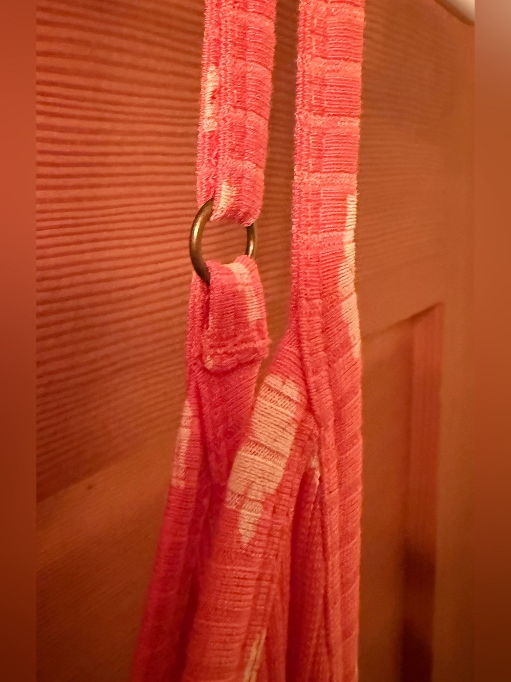 NWT O'Neill Coral Pink Floral Ribbed Maxi Dress - Picture 8 of 12